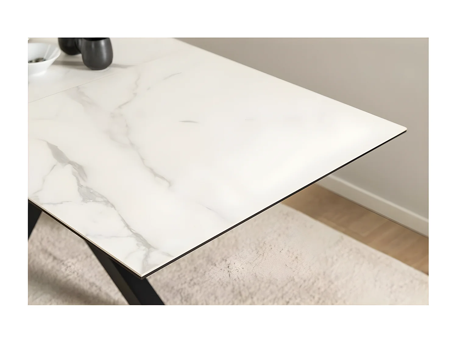 Table rectangulaire extensible en céramique L168/210 - NEIVA