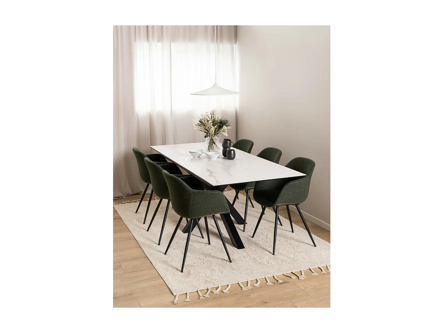 Table rectangulaire extensible en céramique L168/210 - NEIVA