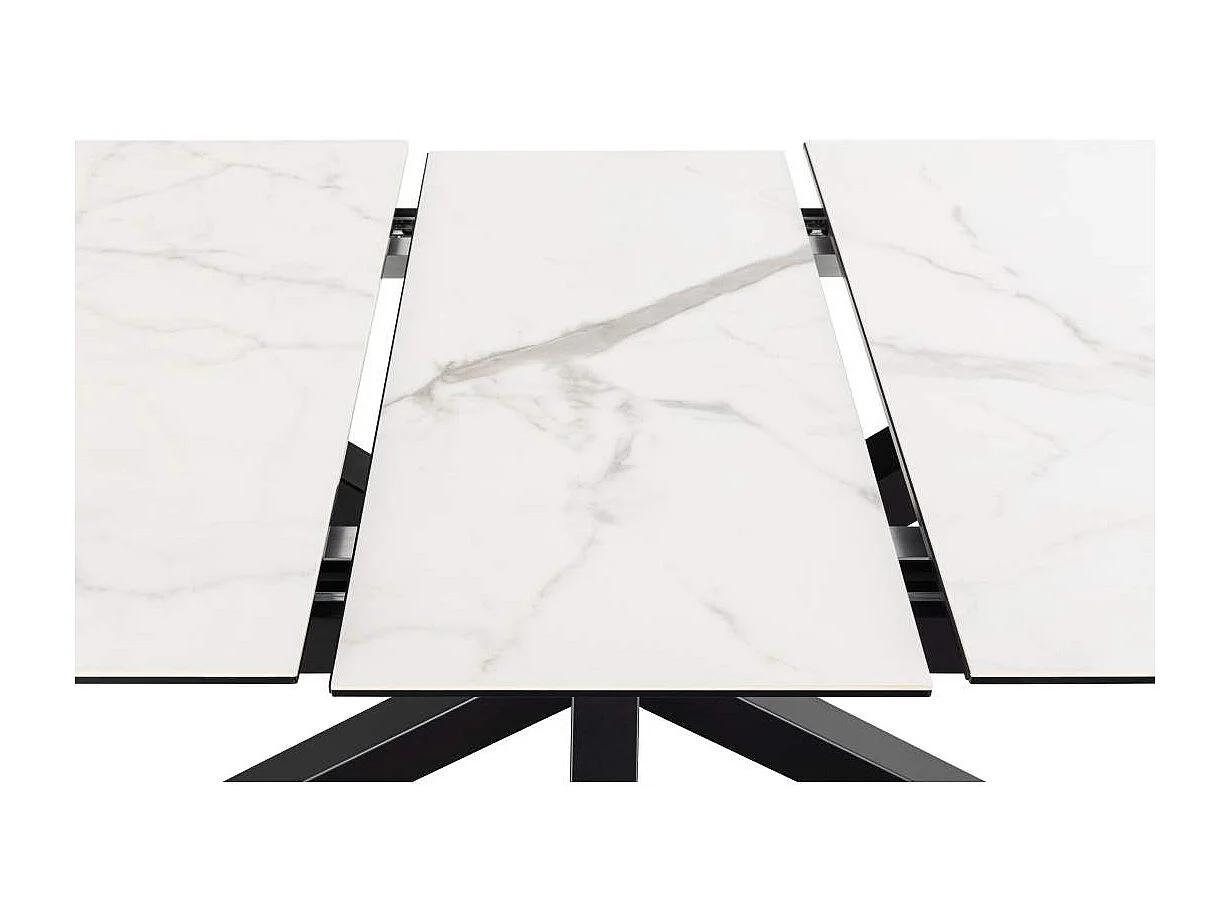 Sky eetkamertafel 90x168/210cm met 1 extra plaat wit.
