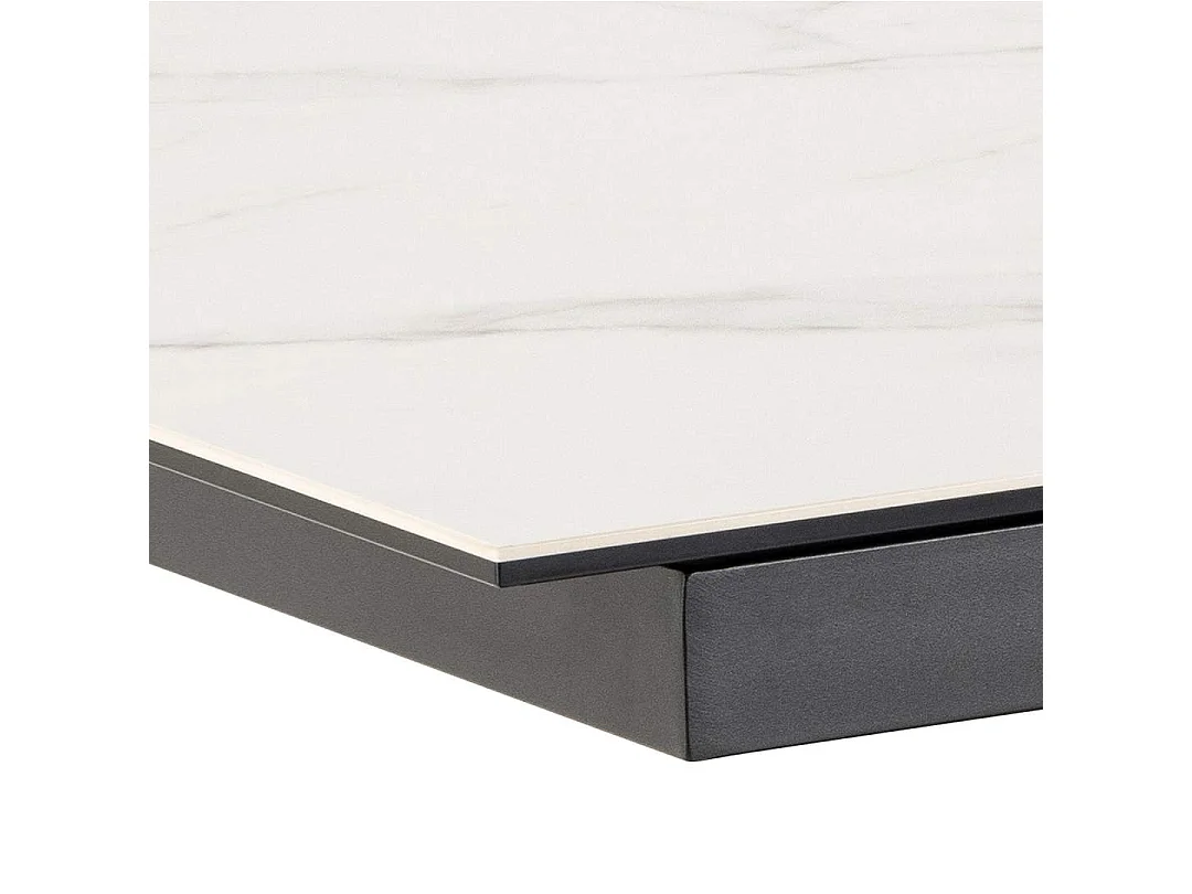 Sky eetkamertafel 90x168/210cm met 1 extra plaat wit.