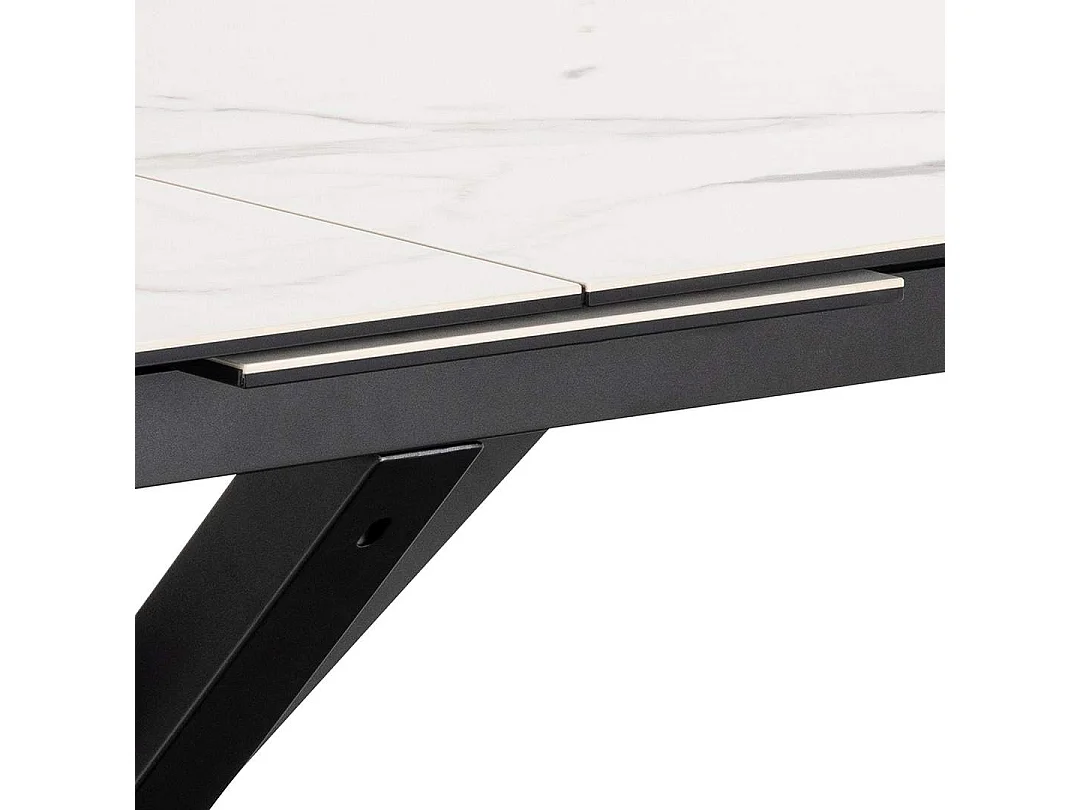 Sky eetkamertafel 90x168/210cm met 1 extra plaat wit.