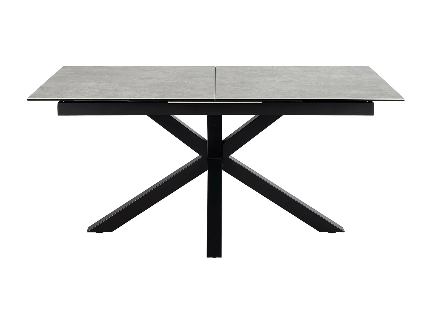 Heaven Esstisch 90x168/210cm inkl. 1 Zusatzplatte grau.