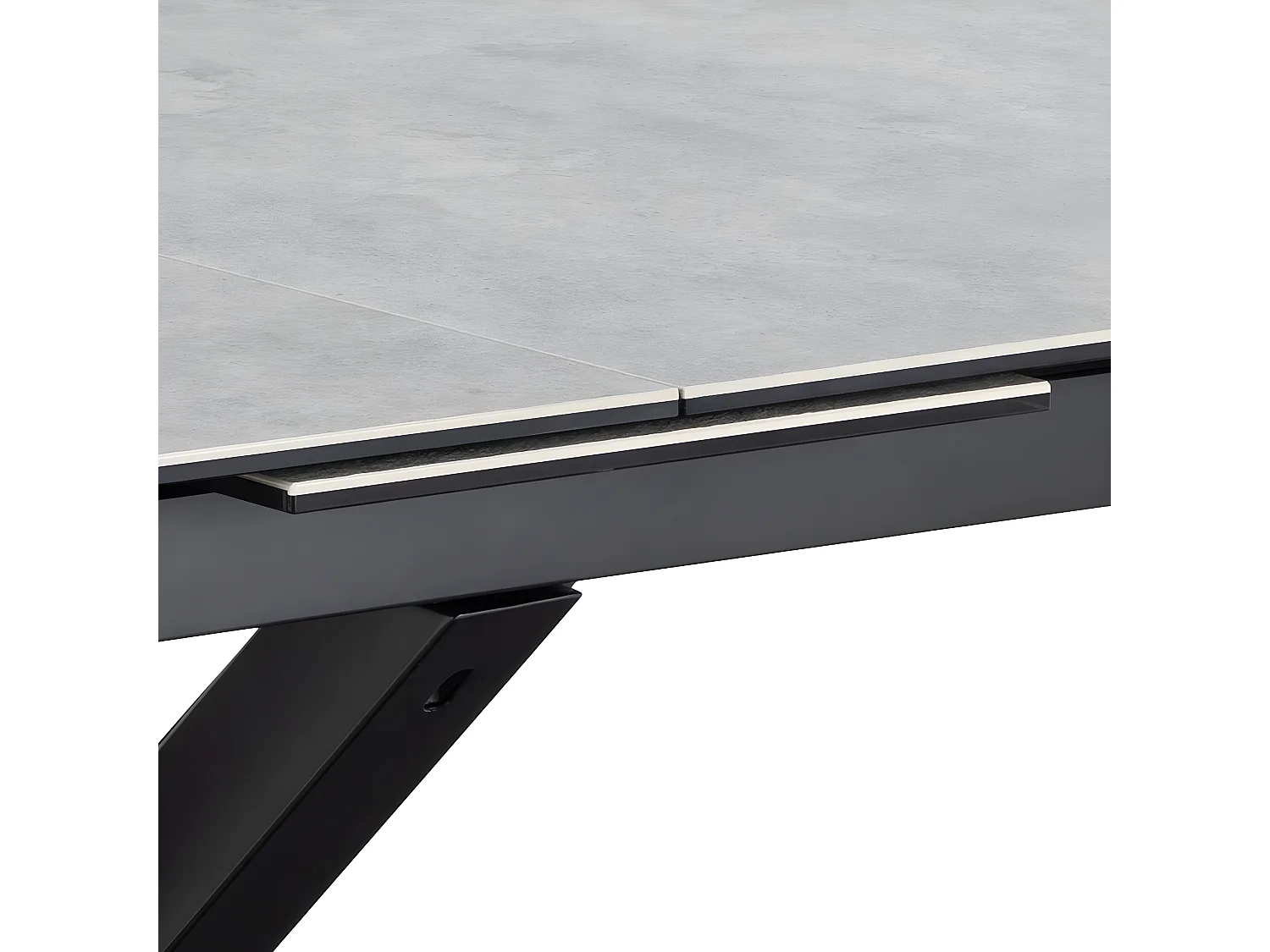 Heaven Esstisch 90x168/210cm inkl. 1 Zusatzplatte grau.