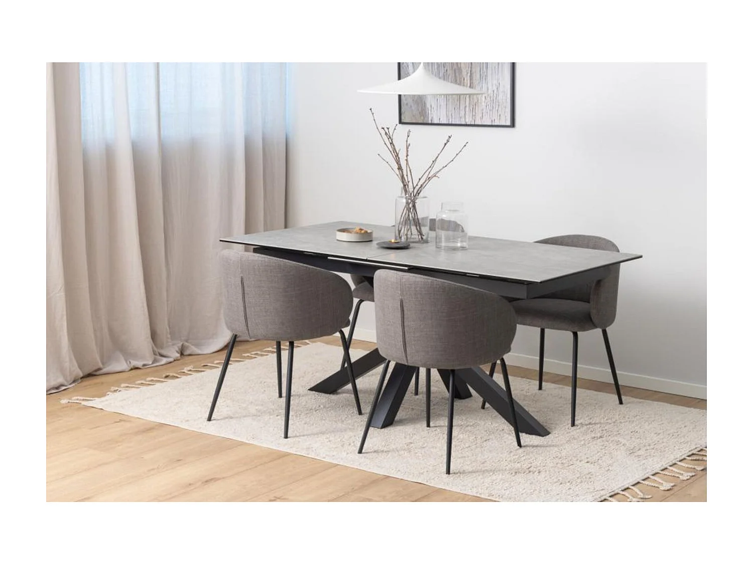 Table rectangulaire extensible en céramique L168/210 - NEIVA