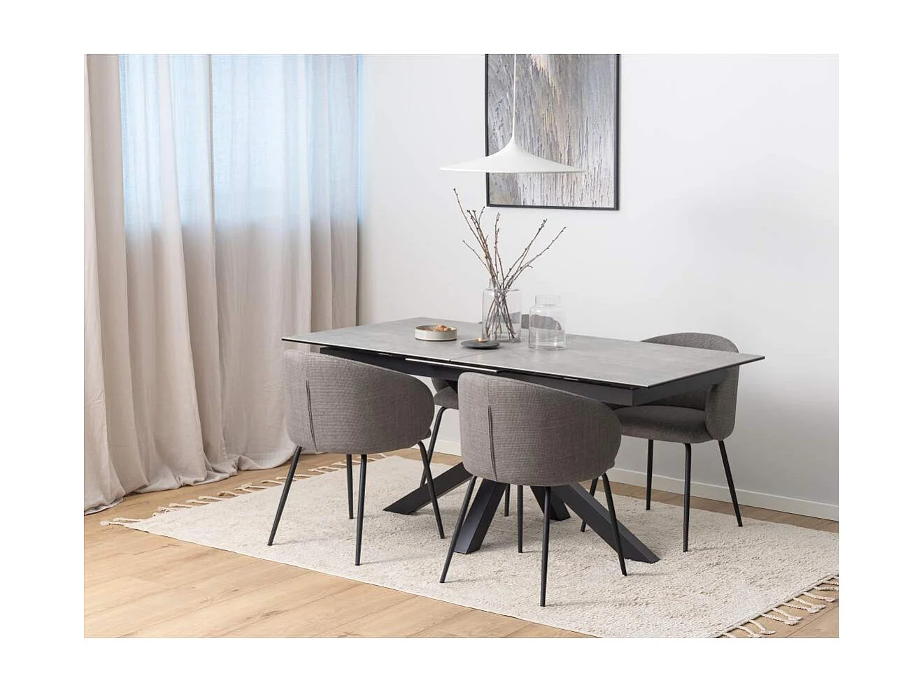 Table rectangulaire extensible en céramique L168/210 - NEIVA