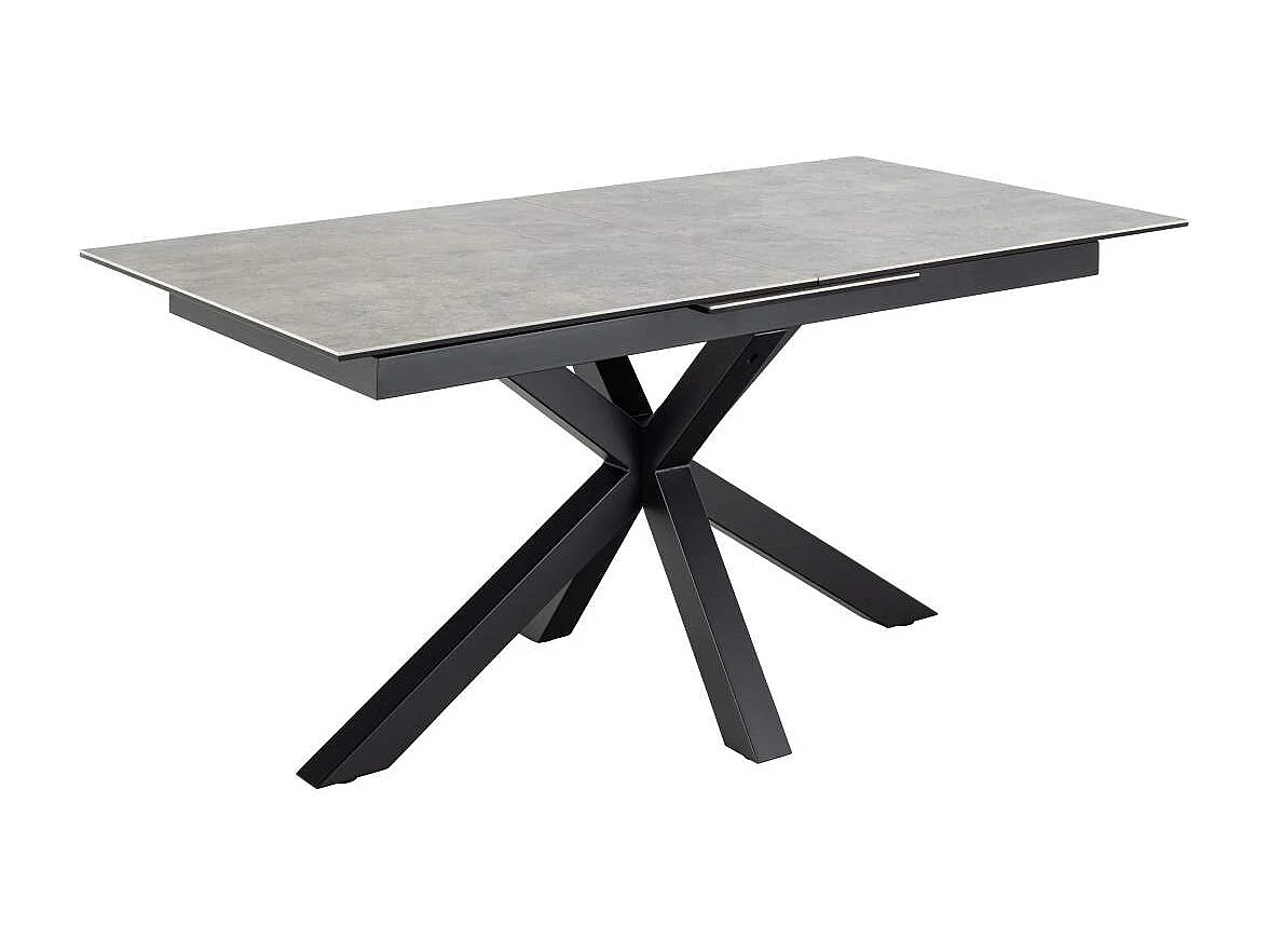 Sky eetkamertafel 90x168/210cm met 1 extra plaat grijs.