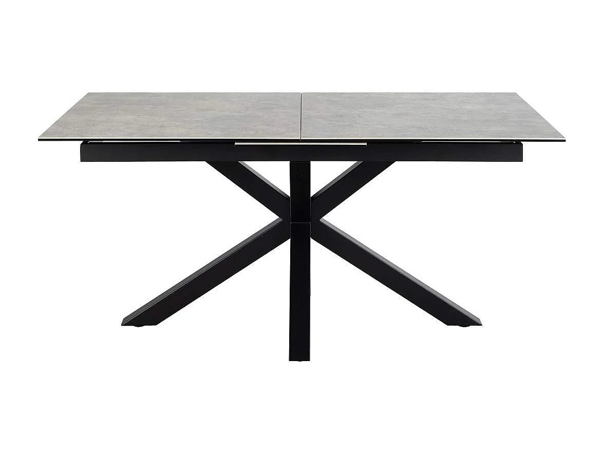 Sky eetkamertafel 90x168/210cm met 1 extra plaat grijs.
