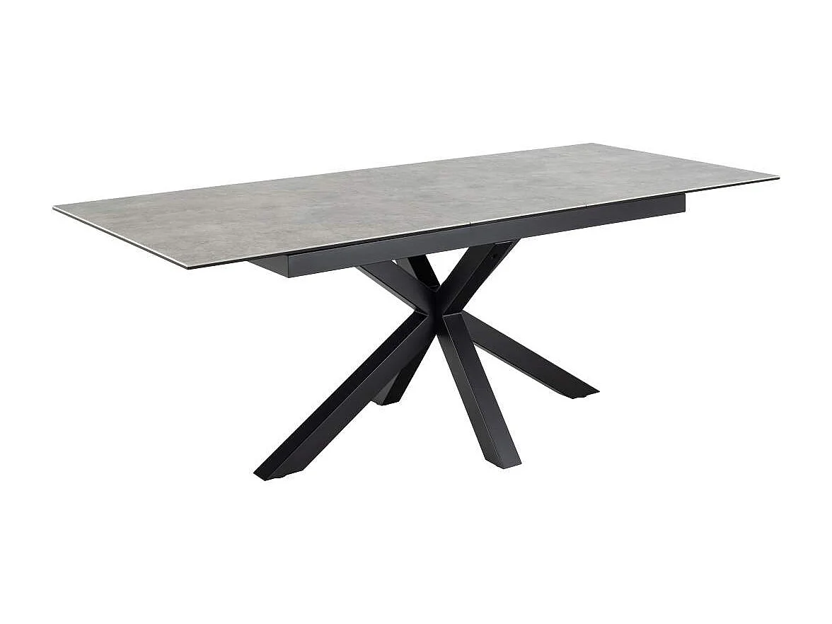 Sky eetkamertafel 90x168/210cm met 1 extra plaat grijs.