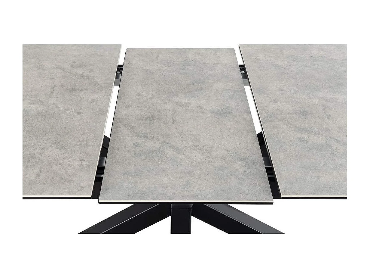 Sky eetkamertafel 90x168/210cm met 1 extra plaat grijs.