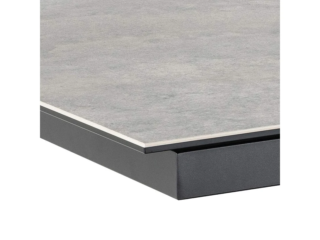 Sky eetkamertafel 90x168/210cm met 1 extra plaat grijs.