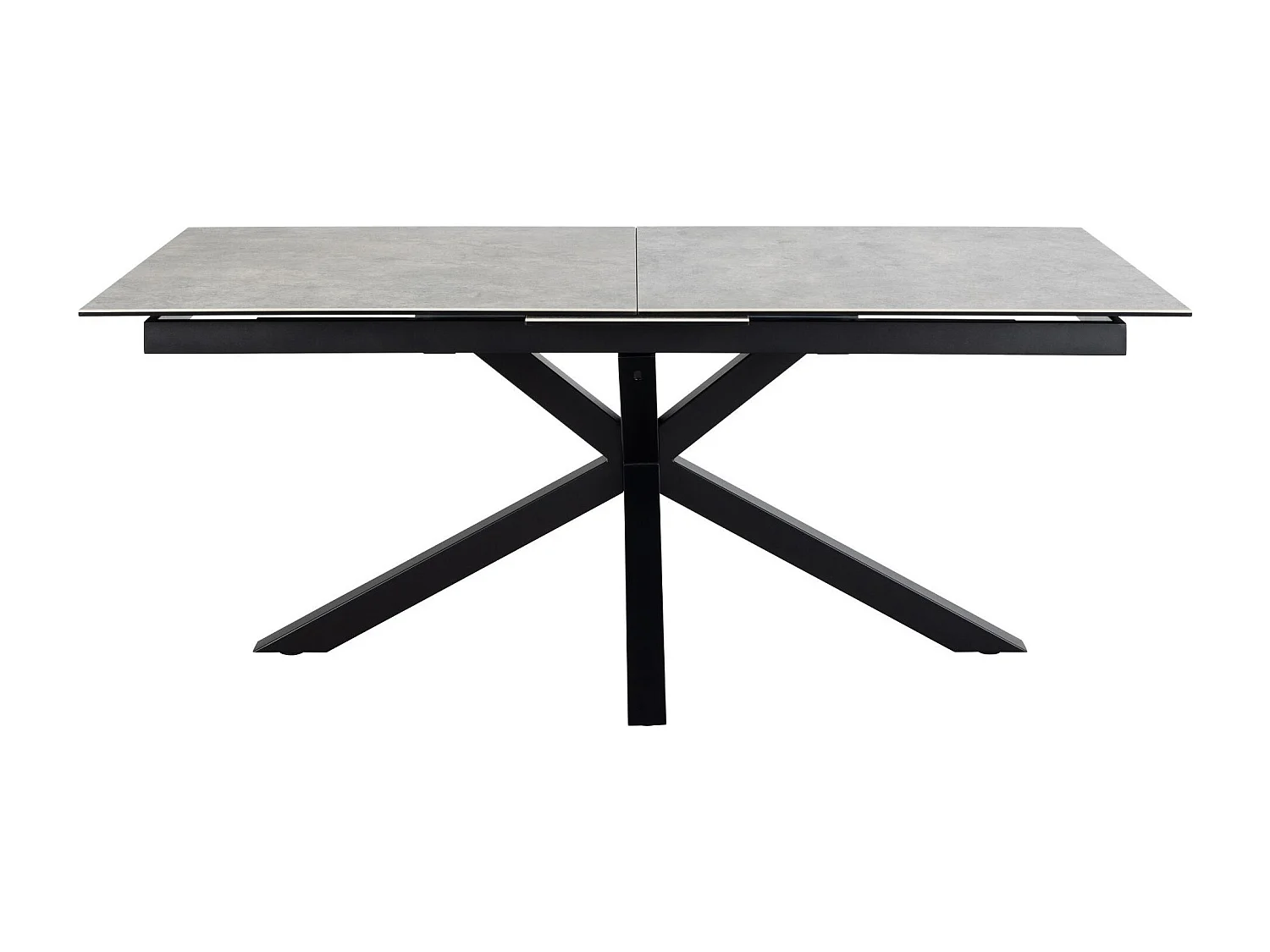 Sky eetkamertafel 100x200/240cm met 1 extra plaat grijs.