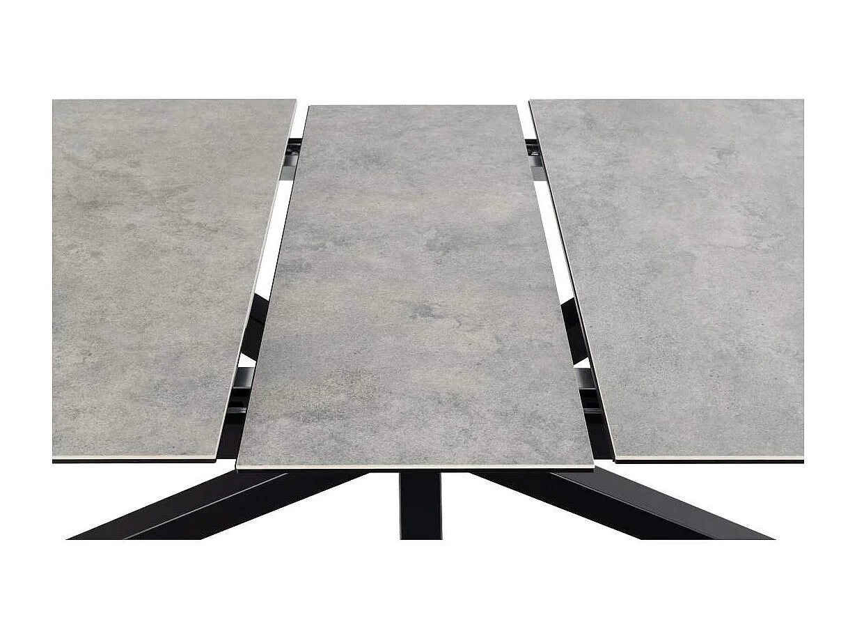 Sky eetkamertafel 100x200/240cm met 1 extra plaat grijs.