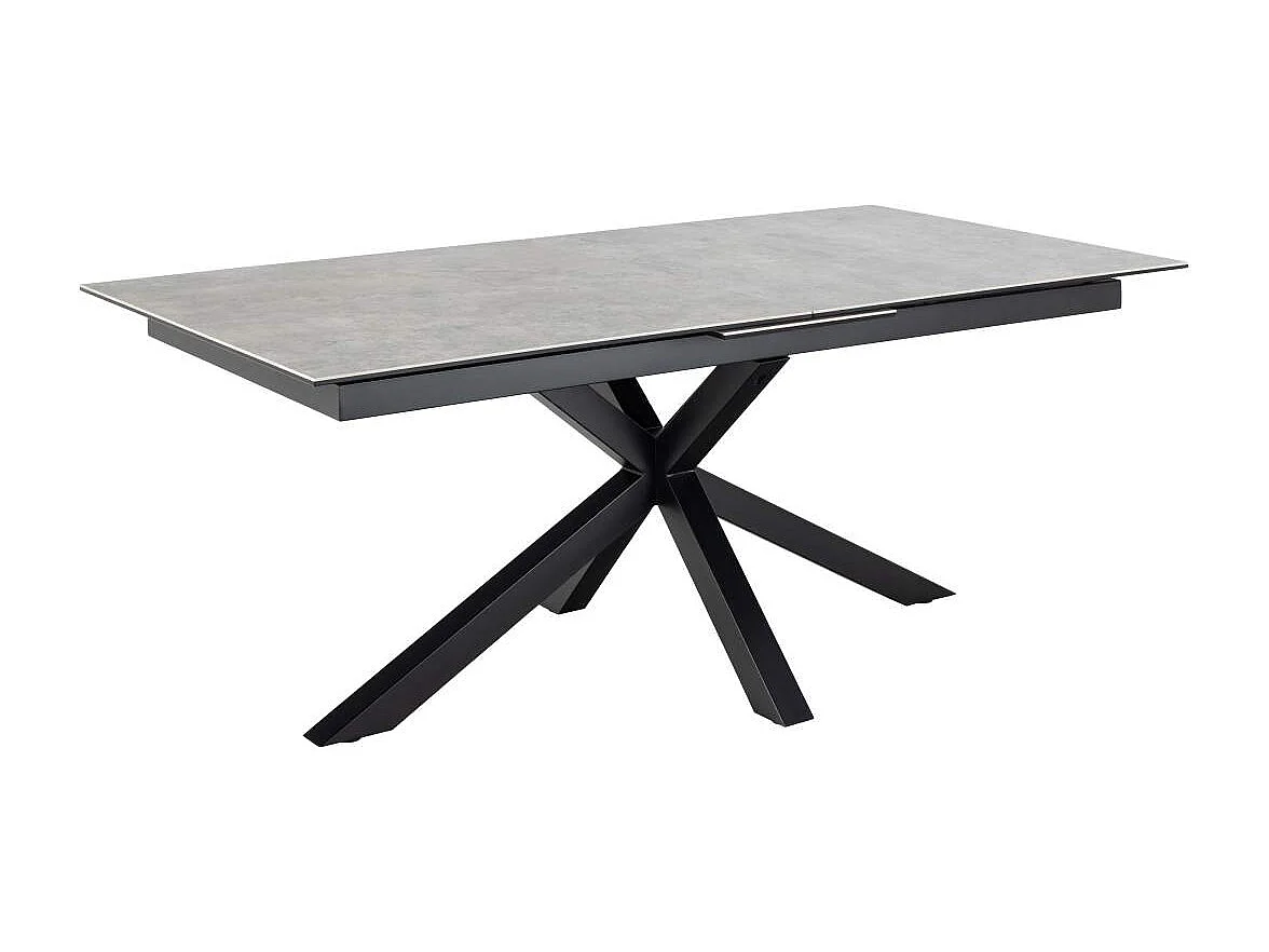 Heaven table de salle à manger 100x200/240cm avec 1 plateau supplémentaires gris.