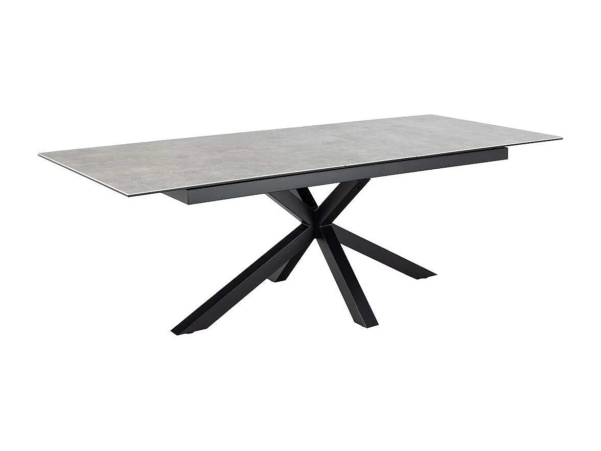 Heaven table de salle à manger 100x200/240cm avec 1 plateau supplémentaires gris.