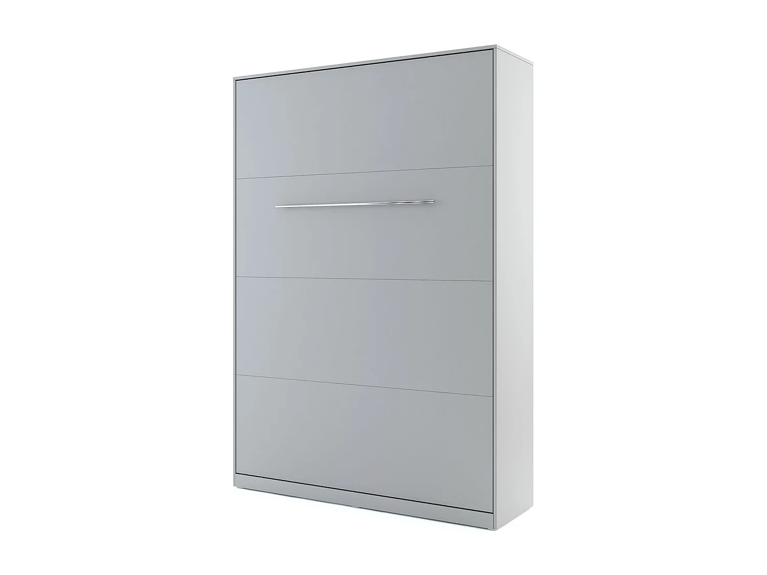 Lenart Armoire Lit escamotable Vertical 140x200 cm Gris mat Lit Rabattable Lit Mural Consus pro