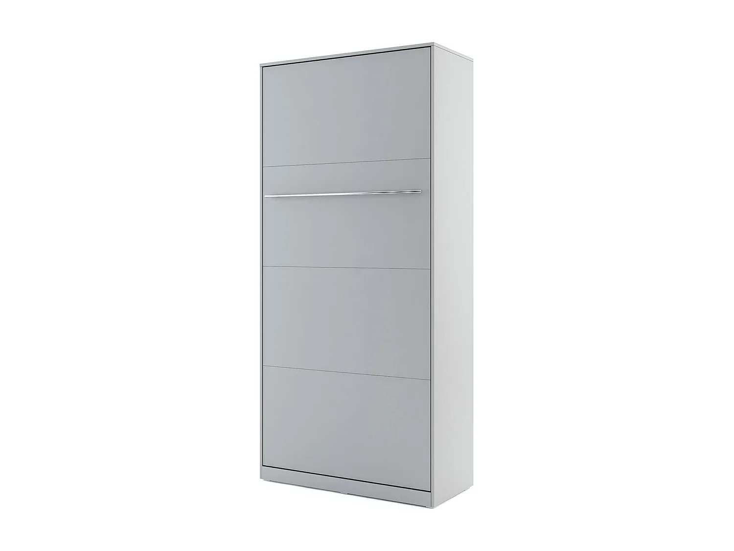 Lenart Armoire Lit escamotable Vertical 90x200 cm Gris Lit Rabattable Lit Mural Consus pro