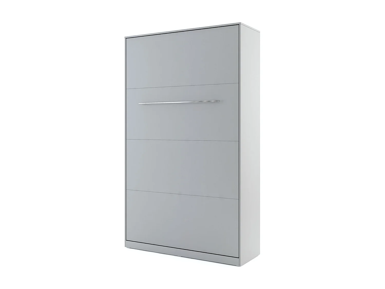 Lenart Armoire Lit escamotable Vertical 120x200cm Gris Lit Rabattable Lit Mural Consus pro