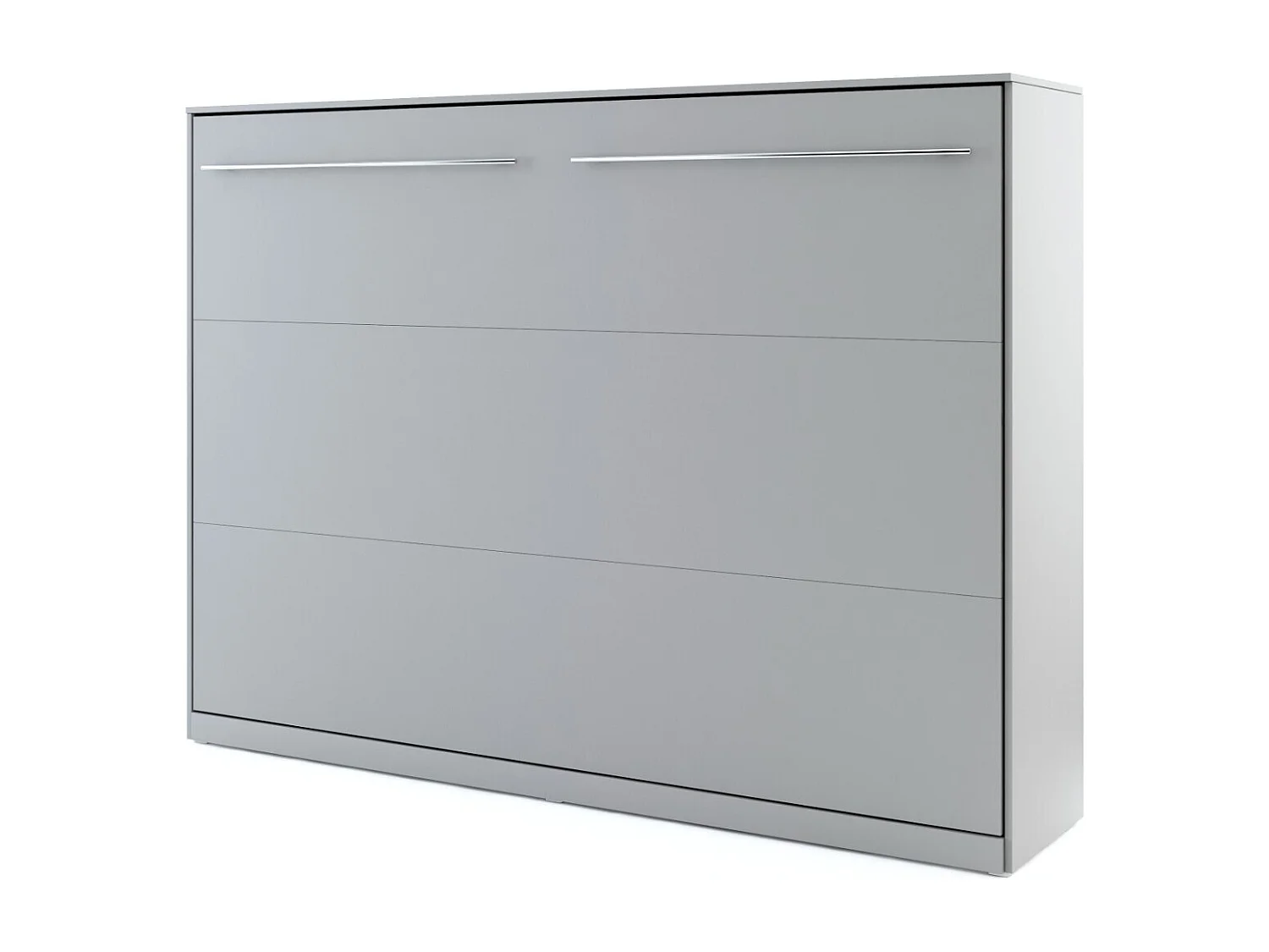 Lenart Armoire Lit escamotable Horizontal 90x200 cm Gris Lit Rabattable Lit Mural Consus pro