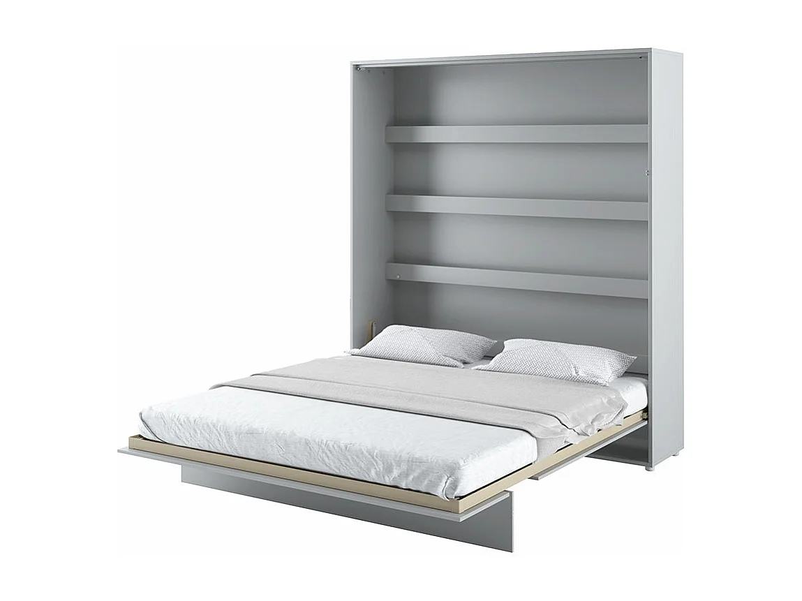 Lenart Lit escamotable Vertical 180x200cm Matelas inclus Gris Lit Rabattable"Consus"