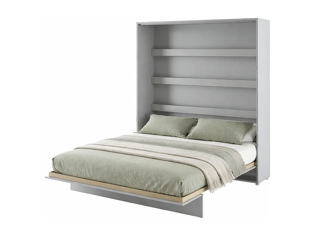 Lenart Lit escamotable Vertical 180x200cm Matelas inclus Gris Lit Rabattable"Consus"