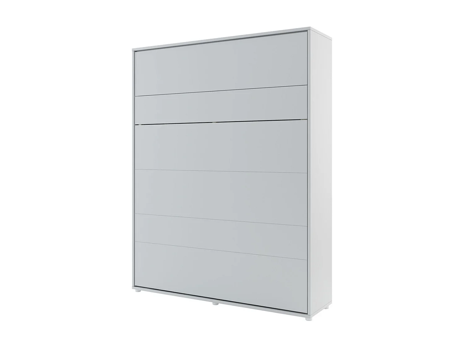 Lenart Armoire Lit escamotable Vertical 160x200 cm Gris Lit Rabattable Lit Mural"Consus"