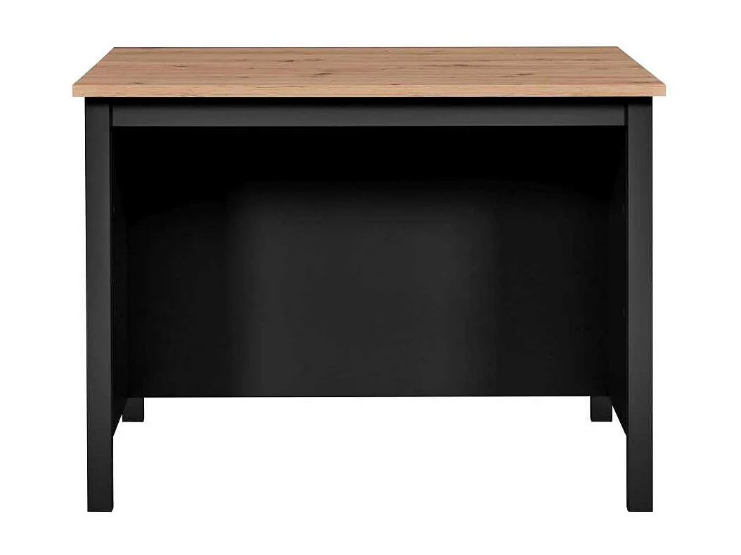 Ilot de Cuisine "Melina" 124cm Noir & Chêne