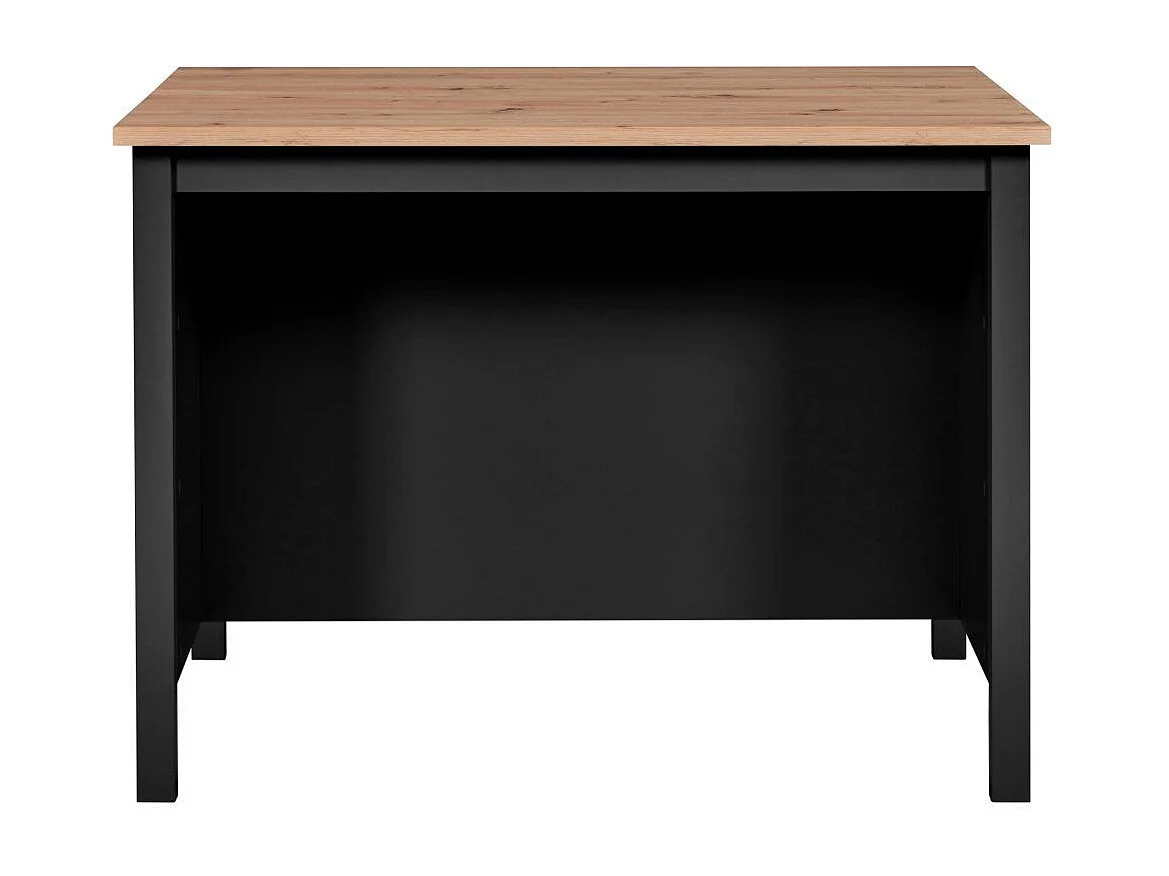 Ilot de Cuisine "Melina" 124cm Noir & Chêne