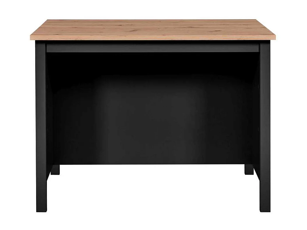 Helina buffet îlot de cuisine, 2 tablettes noir,chêne décor.