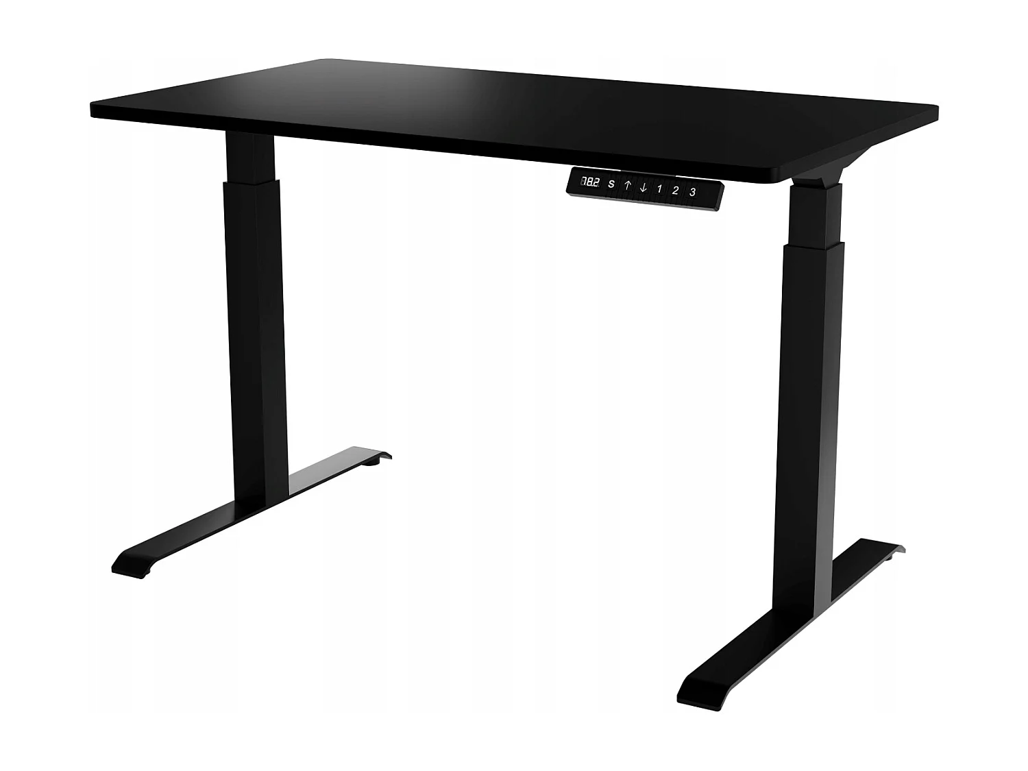 Bureau professionnel Noir hauteur réglable électrique 121x67x120 NOMMA