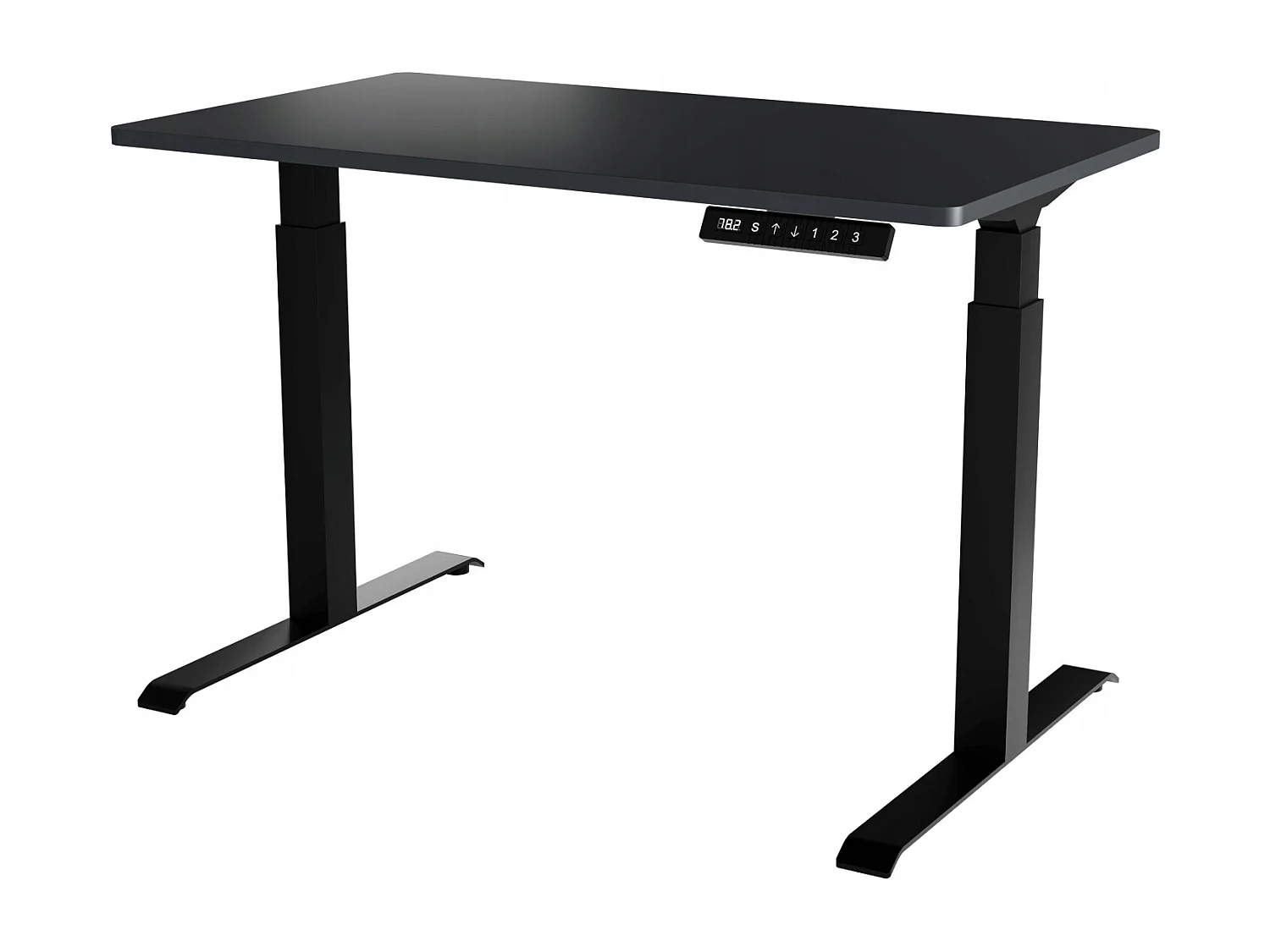 Bureau professionnel Anthracite hauteur réglable électrique 121x67x120 NOMMA