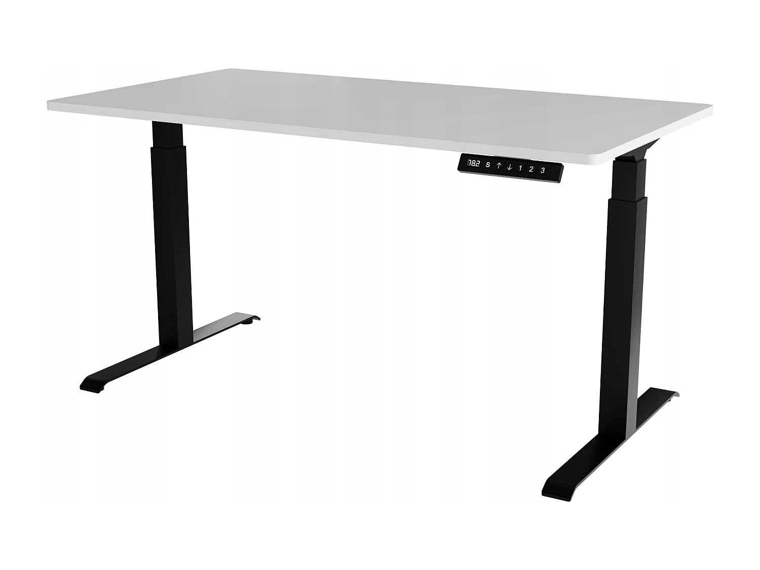 Bureau professionnel Blanc hauteur réglable électrique 150x80x120 NOMMA