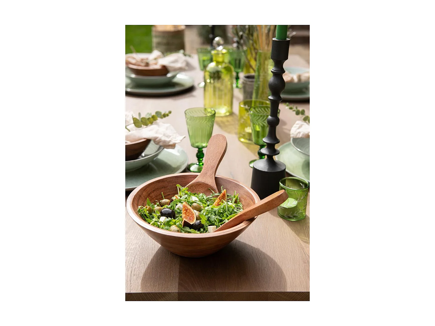 Saladier en Acacia "Dars" 25cm Naturel