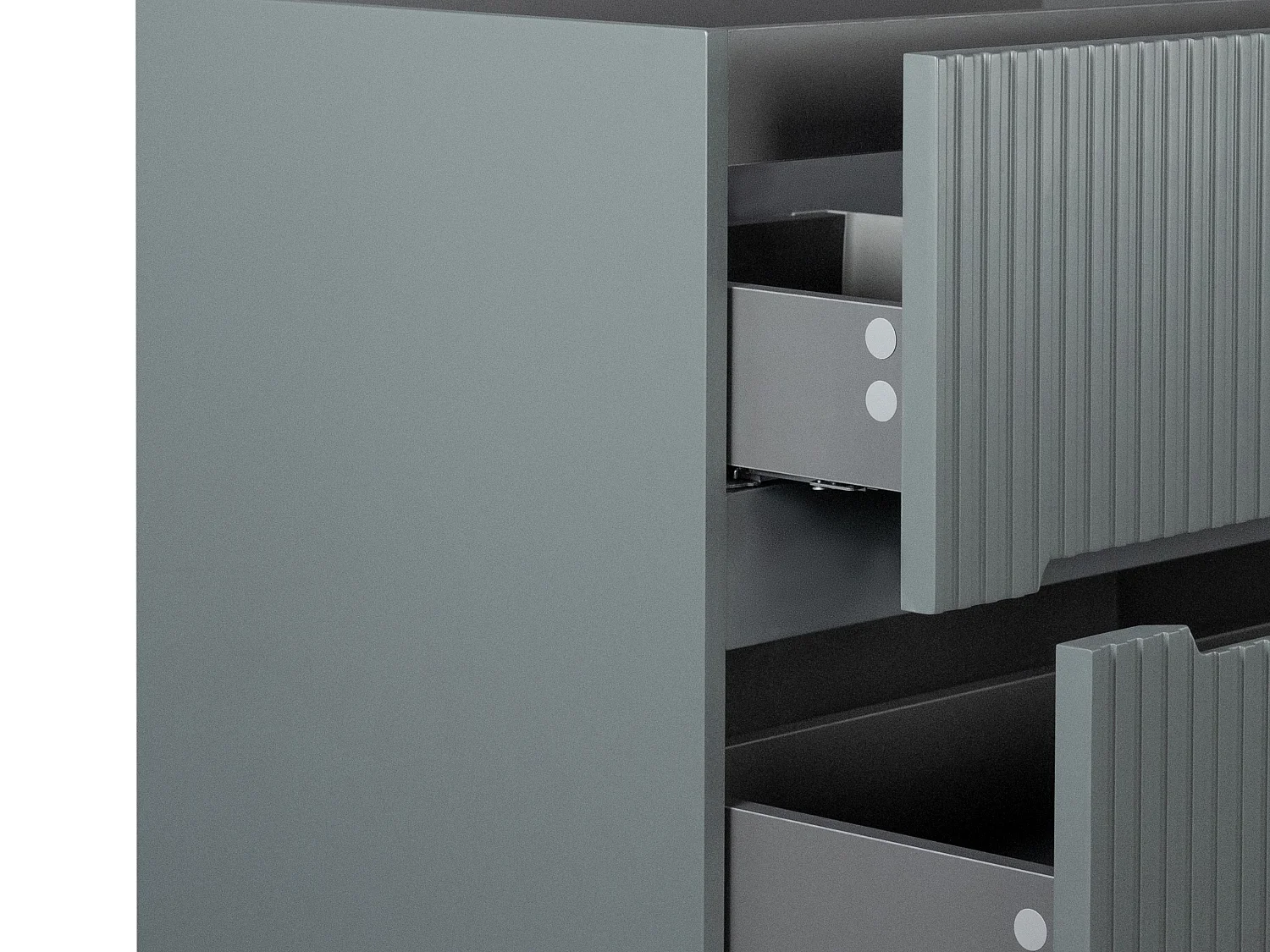 Meuble sous vasque suspendu strié gris - 120 cm - PAVANI