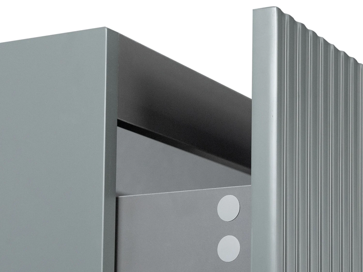 Meuble sous vasque suspendu strié gris - 120 cm - PAVANI