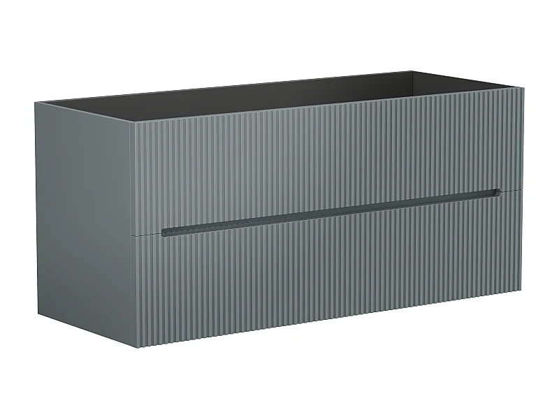 Mueble flotante de lavabo rayado gris - 120 cm - PAVANI