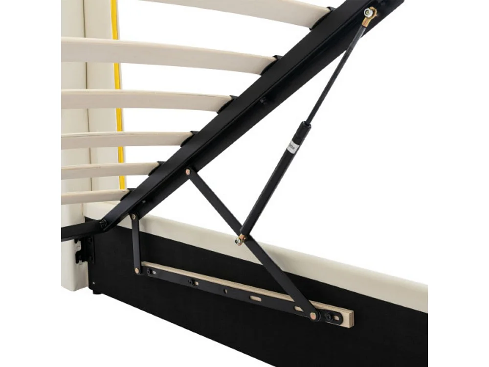 Elegant gestoffeerd bed 160*200 met ontwerp van gouden randkussen