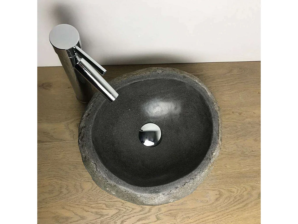 GALÉO - Vasque en Pierre à Poser 30cm | Design Épuré et Élégant - Installation Facile - Matériau Durable et Naturel - Idéal pour Salle de Bain