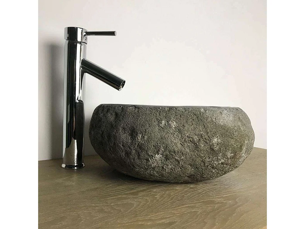 GALÉO - Vasque en Pierre à Poser 30cm | Design Épuré et Élégant - Installation Facile - Matériau Durable et Naturel - Idéal pour Salle de Bain