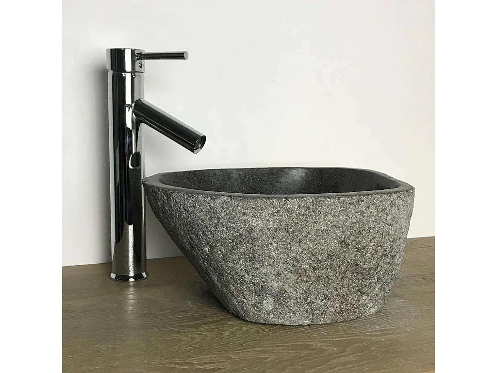 GALÉO - Vasque en Pierre à Poser 30cm | Design Épuré et Élégant - Installation Facile - Matériau Durable et Naturel - Idéal pour Salle de Bain