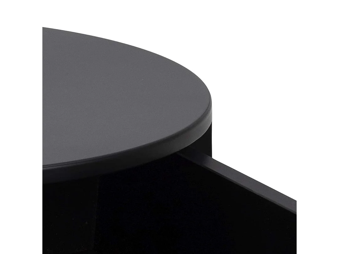 Polo table de nuit Ø40cm1 tiroir noir.
