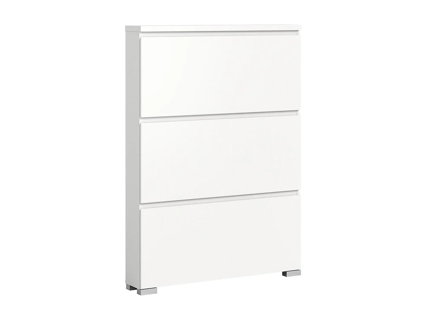 Shoelove meuble à chaussures 3 claquement de portes 95x130cm blanc.