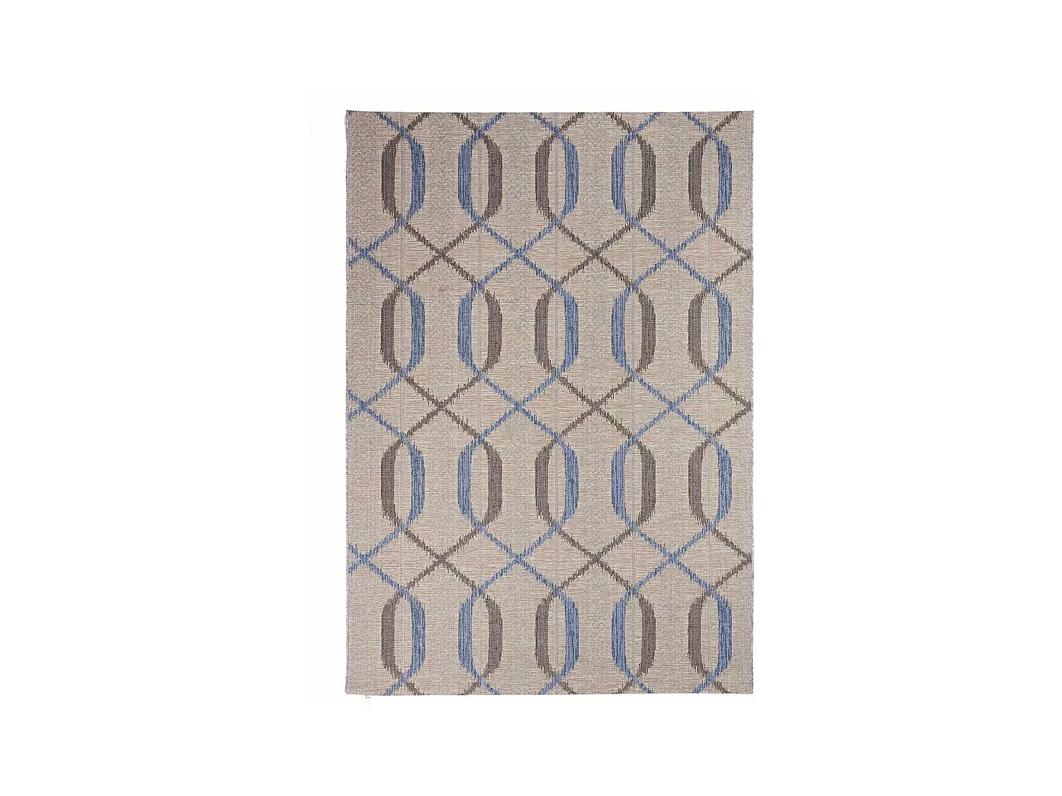 Tapis extérieur 160x230 tissé kilim gris SCANDINA