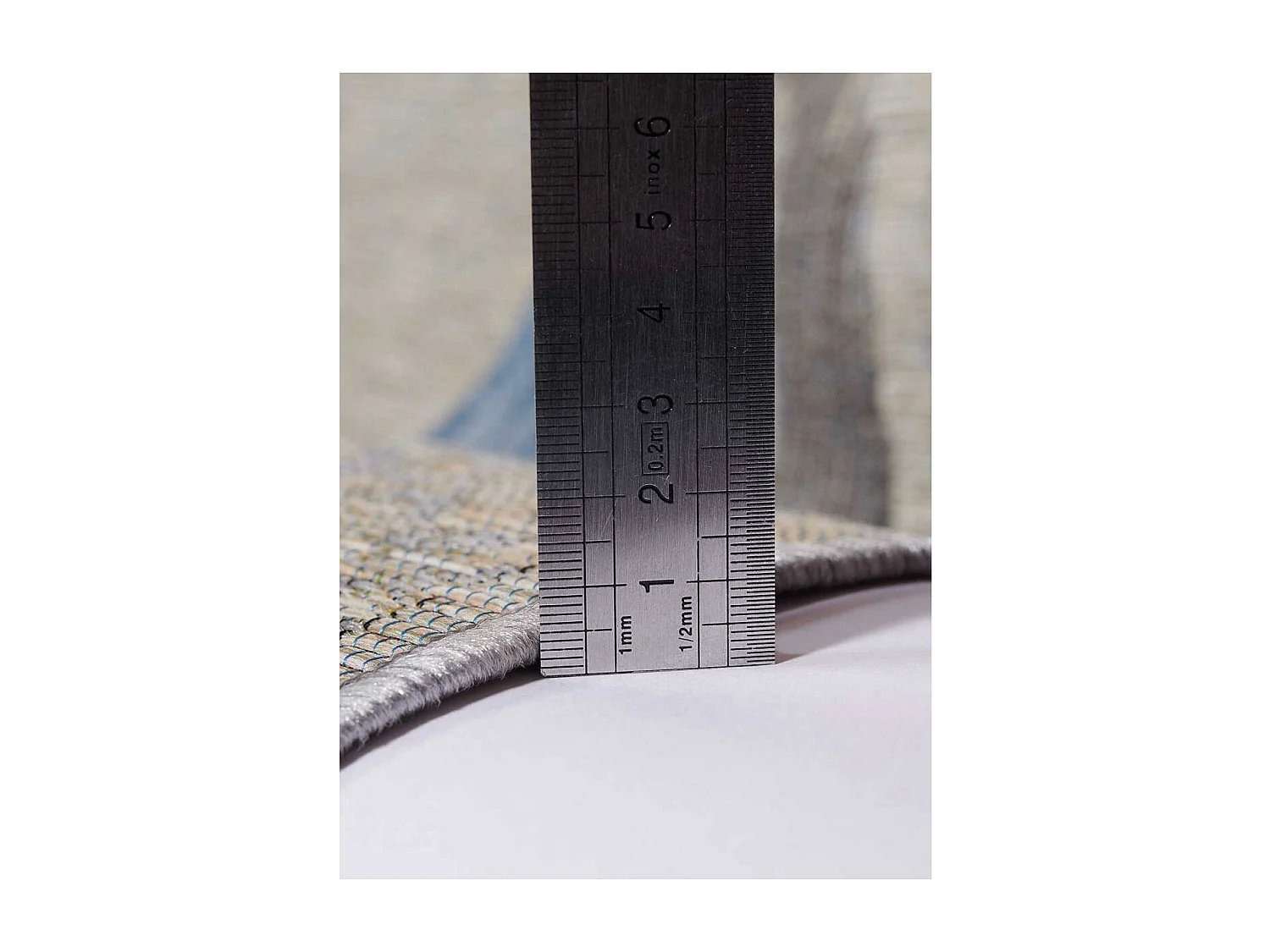 Tapis extérieur 160x230 tissé kilim gris SCANDINA