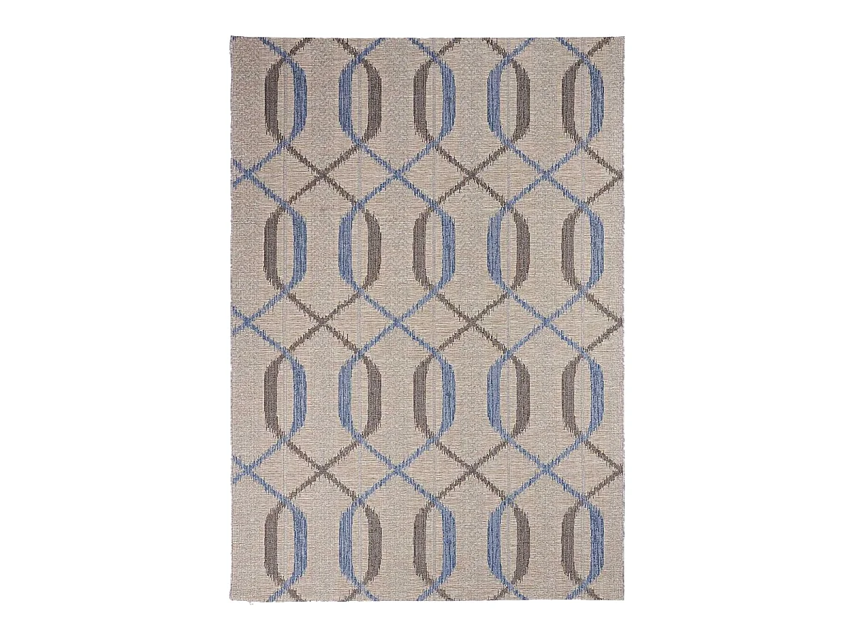 Tapis extérieur 160x230 tissé kilim gris SCANDINA