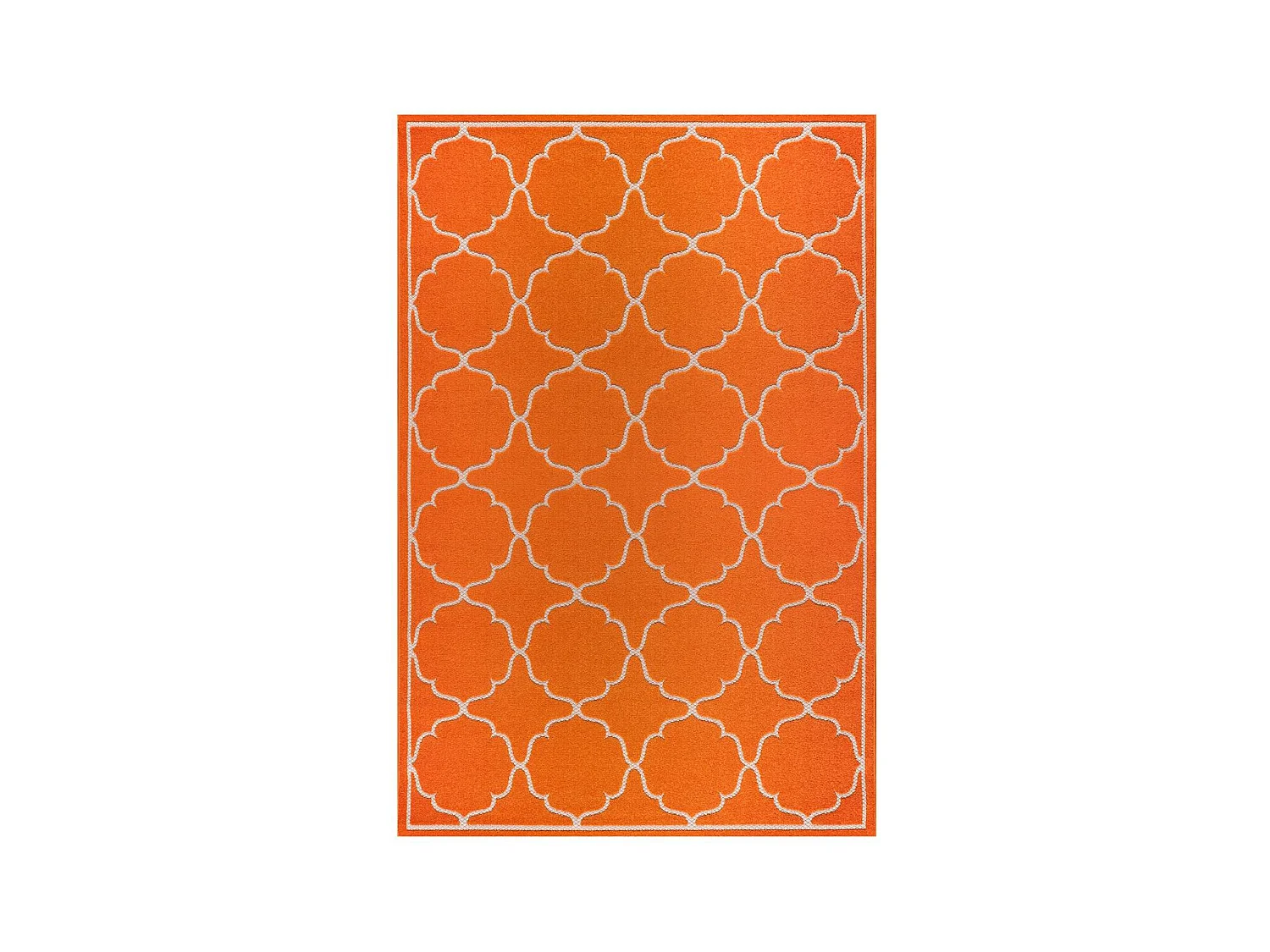 Tapis extérieur 140x200 tissé kilim orange KUMA