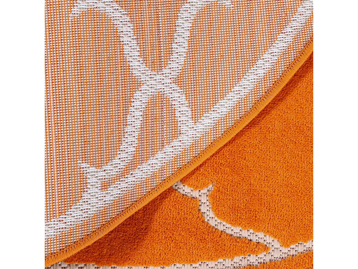 Tappeto da esterno 140x200 tessuto kilim arancione KUMA