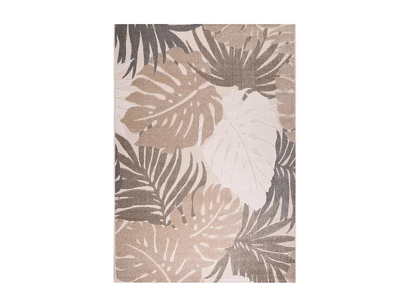Tapis extérieur 160x230 tissé kilim beige et crème CHIMEKI