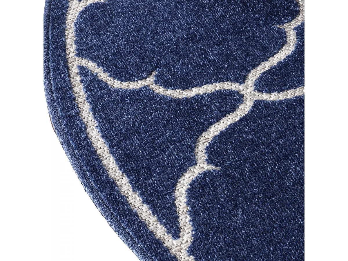 Tapis extérieur 120x170 tissé kilim bleu KUMA