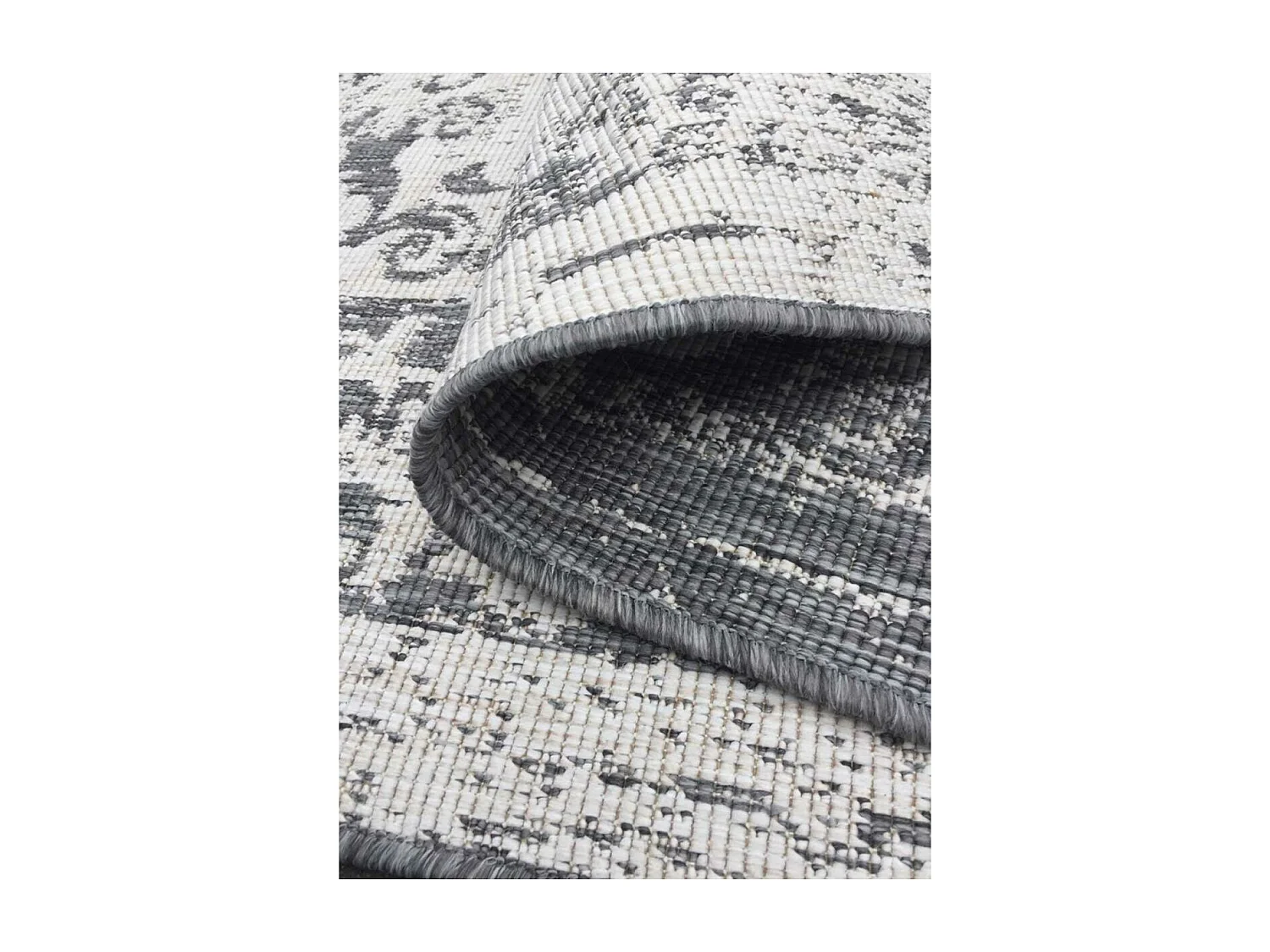 Tapis extérieur, kilim reversible 60x110 LYN2 AP REVERSIBLE gris