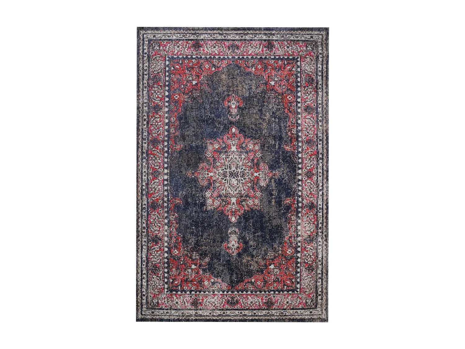 Tapis extérieur 150x220 tissé kilim rouge et brun OZLEM